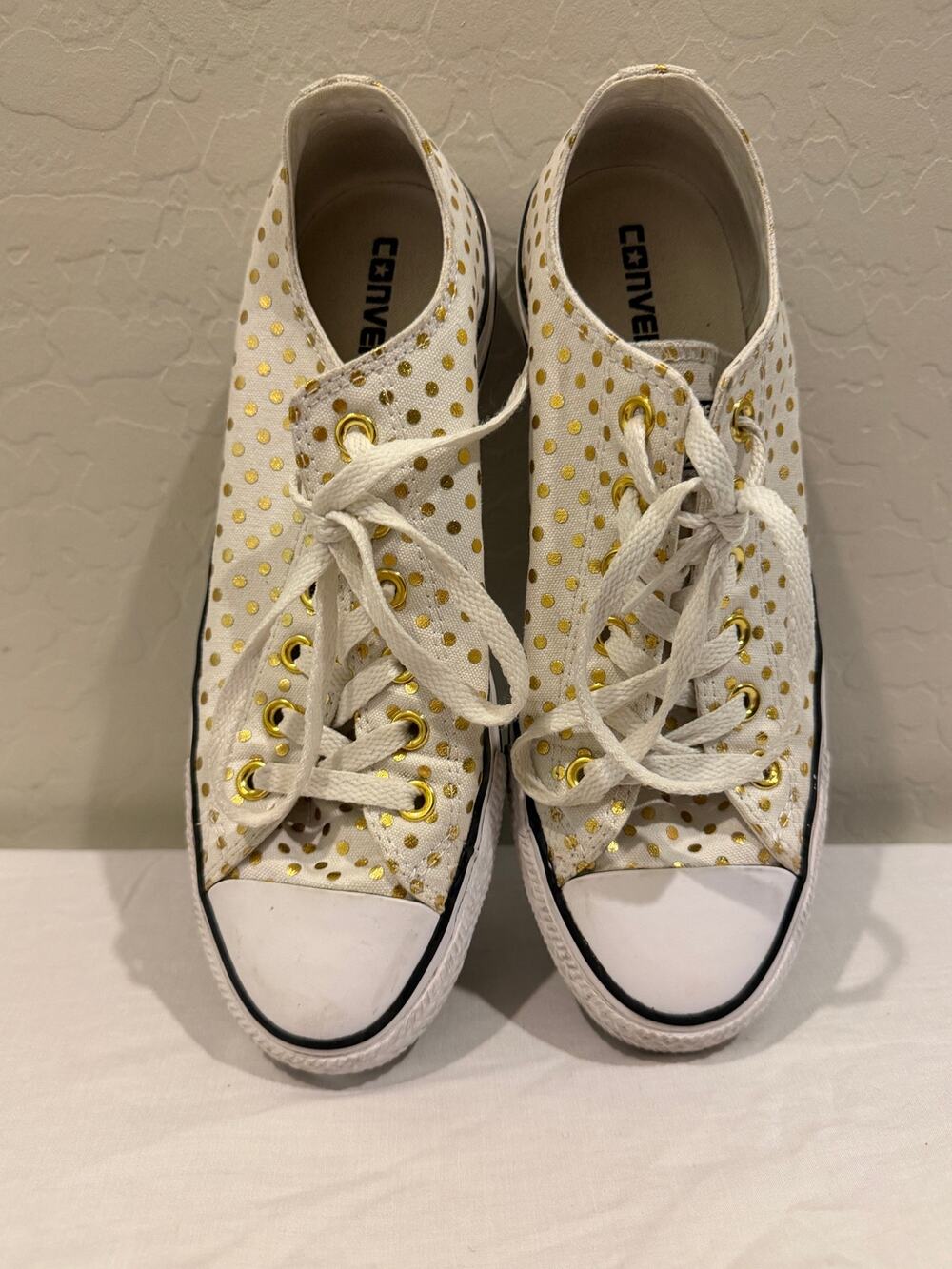 Converse Chuck Taylor All Star Gold Polka Dot Sneakers Women’s 9/ EU 40